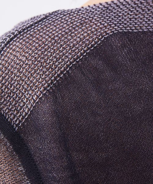 qualite（カリテ）の「【リバーシブル対応】シアーカラーレイヤードニット（ニット/セーター・レディース・ホワイト/ピンク/ダークネイビー・フリー）」の11枚目の写真