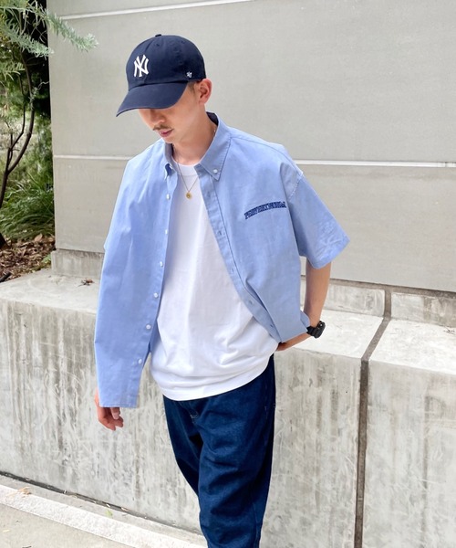 WHO'S WHO gallery（フーズフーギャラリー）の「【KOOKY'N/クーキー】チェックシャツ（シャツ/ブラウス・メンズ・ブラック/サックスブルー/グリーン/クリーム/黄緑系・FREE）」の5枚目の写真