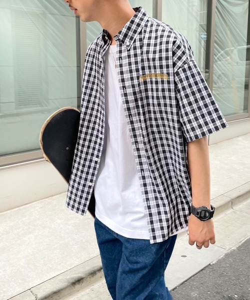 WHO'S WHO gallery（フーズフーギャラリー）の「【KOOKY'N/クーキー】チェックシャツ（シャツ/ブラウス・メンズ・ブラック/サックスブルー/グリーン/クリーム/黄緑系・FREE）」の11枚目の写真