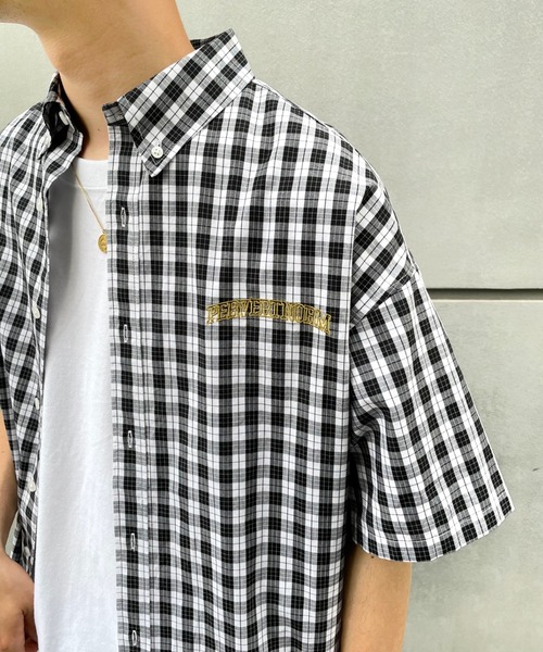 WHO'S WHO gallery（フーズフーギャラリー）の「【KOOKY'N/クーキー】チェックシャツ（シャツ/ブラウス・メンズ・ブラック/サックスブルー/グリーン/クリーム/黄緑系・FREE）」の12枚目の写真