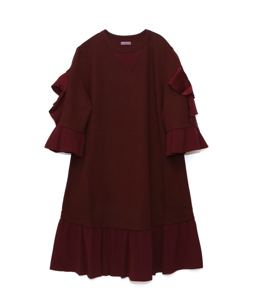 SueUNDERCOVER(スーアンダーカバー)の「SU2A1803(ワンピース・レディース・ブラック/ボルドー/オフホワイト・2/1)」の3枚目の写真