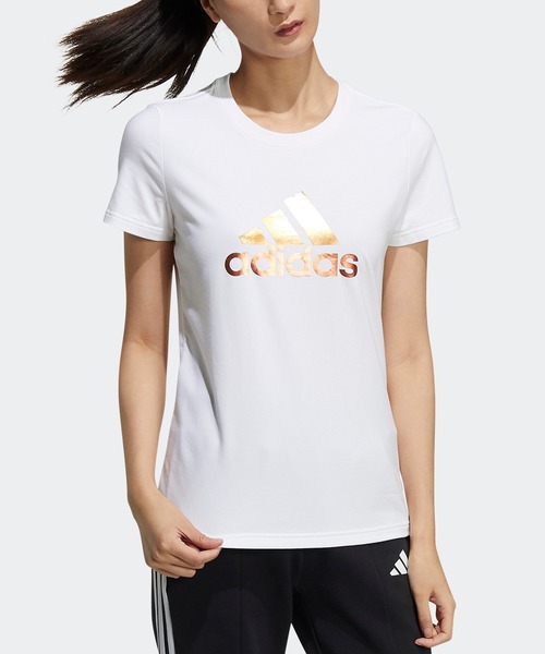 Adidas アディダス のファッション アディダス Tシャツ カットソー Tee フォイル Tee Foil トップス セール 半袖tシャツ 半袖tシャツ