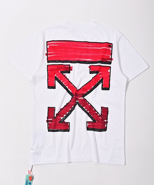 off white(オフホワイト)の「OFF WHITE (オフ ホワイト) MARKER スリムクルーネック 半袖Tシャツ(Tシャツ/カットソー・メンズ・ホワイト系その他/ブラック系その他・M/L/XL/XXL)」の3枚目の写真