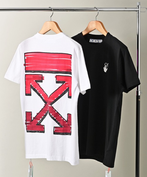 off white(オフホワイト)の「OFF WHITE (オフ ホワイト) MARKER スリムクルーネック 半袖Tシャツ(Tシャツ/カットソー・メンズ・ホワイト系その他/ブラック系その他・M/L/XL/XXL)」の5枚目の写真