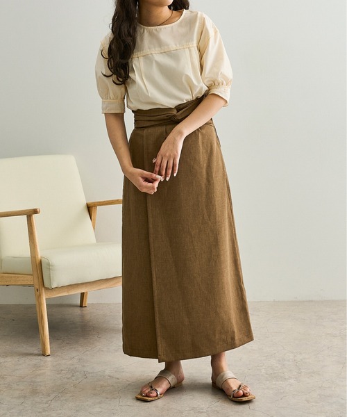 Ambre Neige（アンブルネージュ）の「パイピングパワショルブラウス／【WEB/EC限定商品】（シャツ/ブラウス・レディース・ホワイト/クリーム/キャメル・FREE）」の13枚目の写真