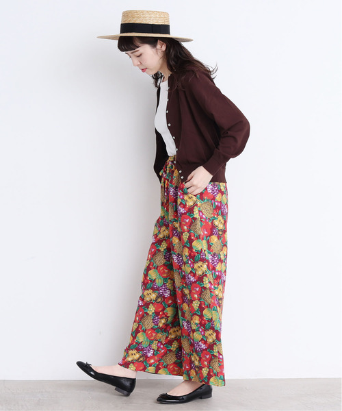 CHILD WOMAN（チャイルドウーマン）の「ICE COTTON クルーカーディガン（ニット/セーター・レディース・レッド/ダークブラウン/ホワイト/ブラック/グリーン/ピンク・FREE）」の11枚目の写真