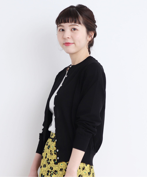 CHILD WOMAN（チャイルドウーマン）の「ICE COTTON クルーカーディガン（ニット/セーター・レディース・レッド/ダークブラウン/ホワイト/ブラック/グリーン/ピンク・FREE）」の17枚目の写真