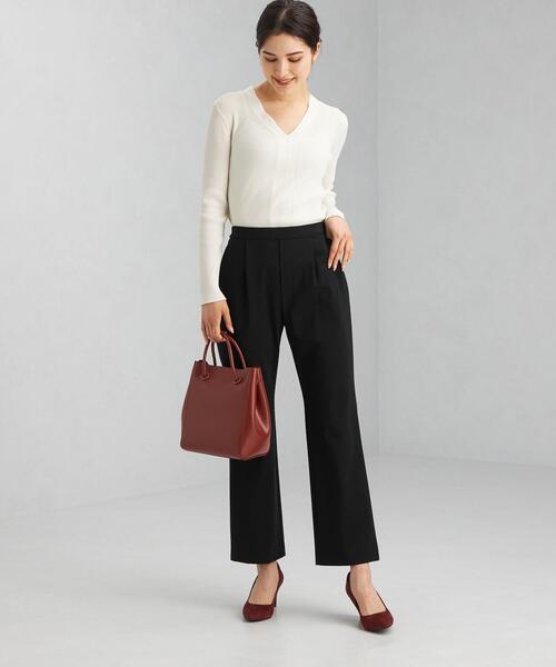 green label relaxing（グリーンレーベルリラクシング）の「フレックス ムーブ フレア パンツ -ウォッシャブル- -ストレッチ-（その他パンツ・レディース・ネイビー/ブラウン/ナチュラル・44/46/40/38/42/36/34）」の10枚目の写真