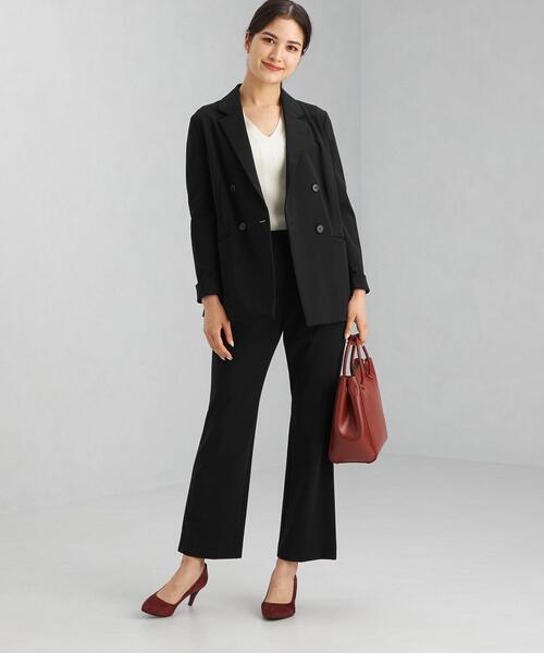 green label relaxing（グリーンレーベルリラクシング）の「フレックス ムーブ フレア パンツ -ウォッシャブル- -ストレッチ-（その他パンツ・レディース・ネイビー/ブラウン/ナチュラル・44/46/40/38/42/36/34）」の11枚目の写真