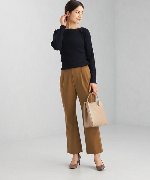 green label relaxing（グリーンレーベルリラクシング）の「フレックス ムーブ フレア パンツ -ウォッシャブル- -ストレッチ-（その他パンツ・レディース・ネイビー/ブラウン/ナチュラル・44/46/40/38/42/36/34）」の13枚目の写真