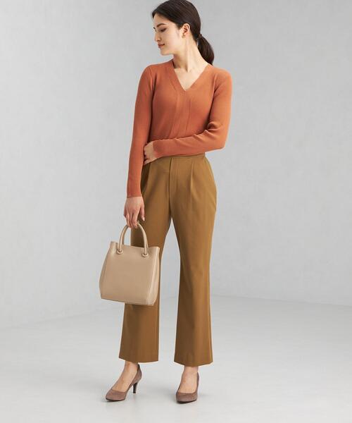 green label relaxing（グリーンレーベルリラクシング）の「フレックス ムーブ フレア パンツ -ウォッシャブル- -ストレッチ-（その他パンツ・レディース・ネイビー/ブラウン/ナチュラル・44/46/40/38/42/36/34）」の14枚目の写真