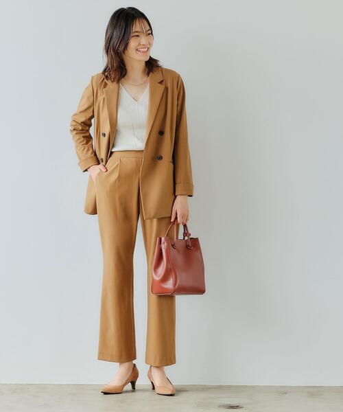 green label relaxing（グリーンレーベルリラクシング）の「フレックス ムーブ フレア パンツ -ウォッシャブル- -ストレッチ-（その他パンツ・レディース・ネイビー/ブラウン/ナチュラル・44/46/40/38/42/36/34）」の16枚目の写真