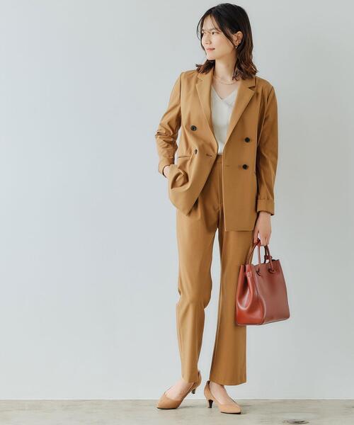 green label relaxing（グリーンレーベルリラクシング）の「フレックス ムーブ フレア パンツ -ウォッシャブル- -ストレッチ-（その他パンツ・レディース・ネイビー/ブラウン/ナチュラル・44/46/40/38/42/36/34）」の17枚目の写真