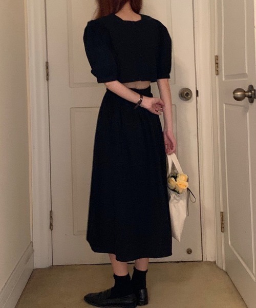 LAC-VERT（ラック・ヴェール）の「コットンロングワンピース（ワンピース・レディース・ホワイト/ブラック/カーキ・FREE）」の8枚目の写真