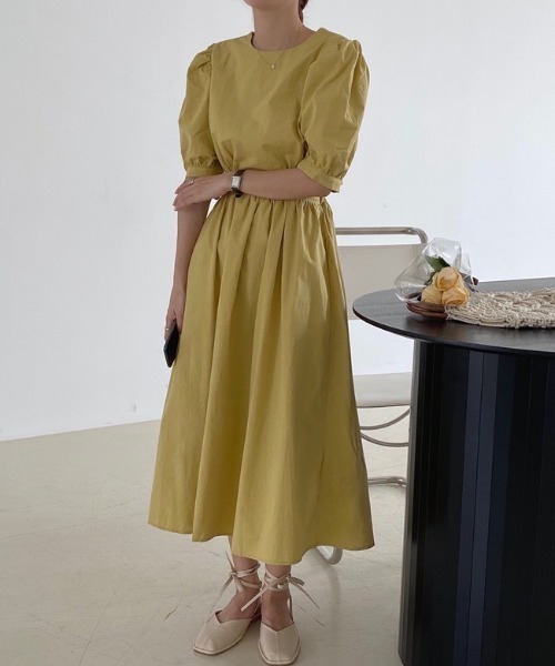 LAC-VERT（ラック・ヴェール）の「コットンロングワンピース（ワンピース・レディース・ホワイト/ブラック/カーキ・FREE）」の6枚目の写真