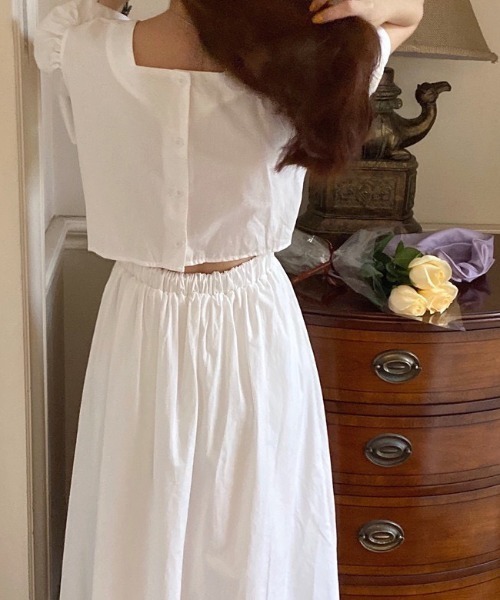 LAC-VERT（ラック・ヴェール）の「コットンロングワンピース（ワンピース・レディース・ホワイト/ブラック/カーキ・FREE）」の13枚目の写真