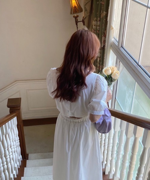 LAC-VERT（ラック・ヴェール）の「コットンロングワンピース（ワンピース・レディース・ホワイト/ブラック/カーキ・FREE）」の4枚目の写真