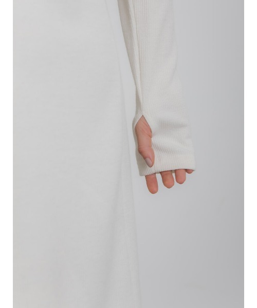 Ayla（アイラ）の「layered design onepiece（ワンピース・レディース・アイボリー/ダークグレー・FREE）」の3枚目の写真
