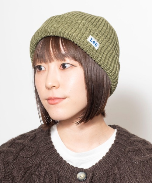 Lee（リー）の「Lee SHORTWATCH REPOLY POLYGIENE（ニットキャップ/ビーニー・メンズ・モスグリーン/グレー/ベージュ/ブラック・57~59cm）」の4枚目の写真