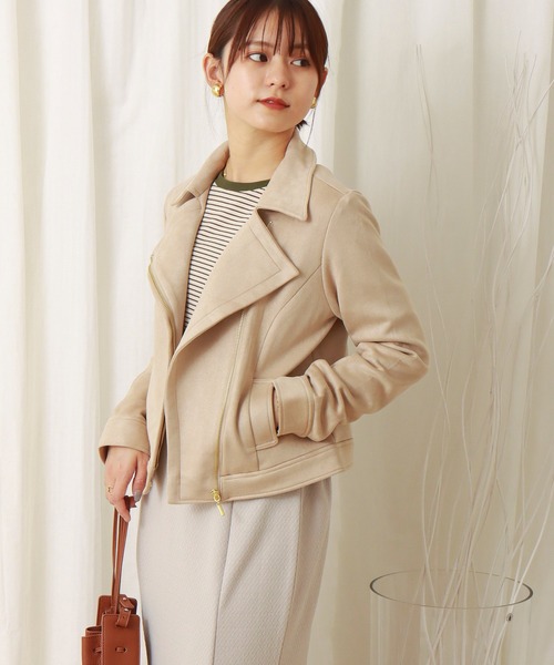 libelle more（リベル モア）の「フェイクスエード ライダース