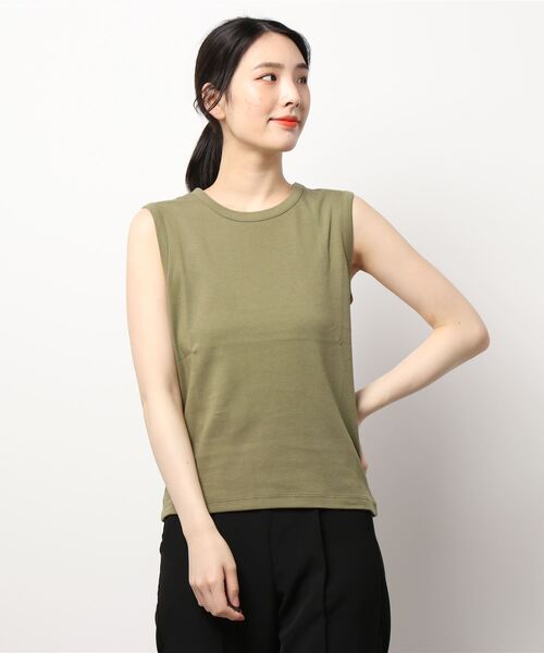 U by SPICK&SPAN(ユーバイスピックアンドスパン)の「ベーシックノースリーブTEE2◆(Tシャツ/カットソー・レディース・ブラック/ベージュ/カーキ・FREE)」の22枚目の写真