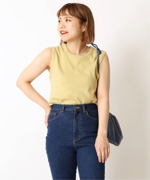 U by SPICK&SPAN(ユーバイスピックアンドスパン)の「ベーシックノースリーブTEE2◆(Tシャツ/カットソー・レディース・ブラック/ベージュ/カーキ・FREE)」の6枚目の写真