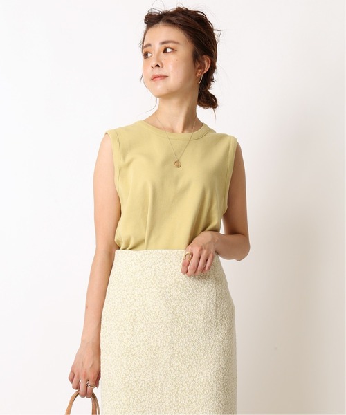 U by SPICK&SPAN(ユーバイスピックアンドスパン)の「ベーシックノースリーブTEE2◆(Tシャツ/カットソー・レディース・ブラック/ベージュ/カーキ・FREE)」の8枚目の写真