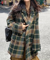 ABITOKYO | ダブルボタンチェック柄テーラードジャケット(テーラードジャケット)