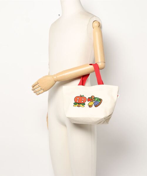 FRUIT OF THE LOOM(フルーツオブザルーム)の「FRUIT OF THE LOOM LIMU 刺繍 MINI TOTE BAG(トートバッグ・メンズ・ブラック/オフホワイト・FREE)」の5枚目の写真