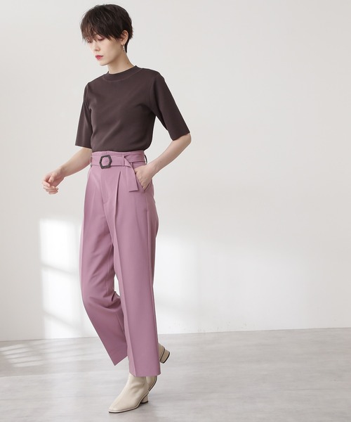 N.（N. Natural Beauty Basic）（エヌエヌナチュラルビューティーベーシック）の「◆バックル付ストレートパンツ（その他パンツ・レディース・ブラウン/ピンク/カーキ系・MEDIUM）」の11枚目の写真