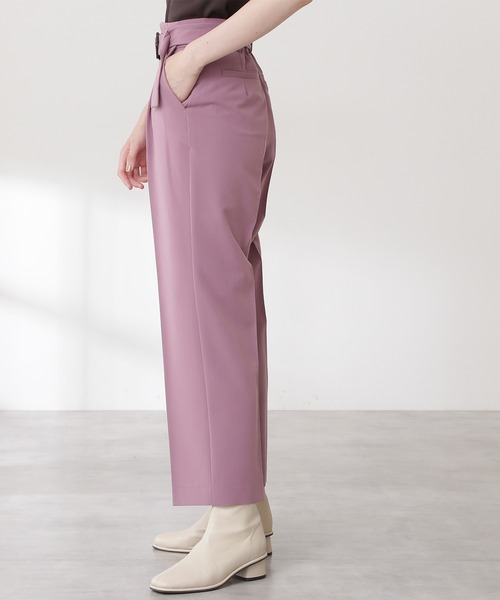 N.（N. Natural Beauty Basic）（エヌエヌナチュラルビューティーベーシック）の「◆バックル付ストレートパンツ（その他パンツ・レディース・ブラウン/ピンク/カーキ系・MEDIUM）」の16枚目の写真