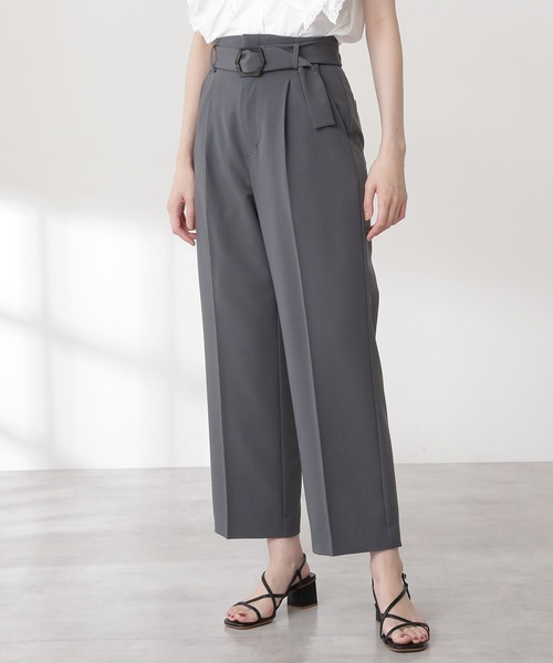 N.（N. Natural Beauty Basic）（エヌエヌナチュラルビューティーベーシック）の「◆バックル付ストレートパンツ（その他パンツ・レディース・ブラウン/ピンク/カーキ系・MEDIUM）」の6枚目の写真