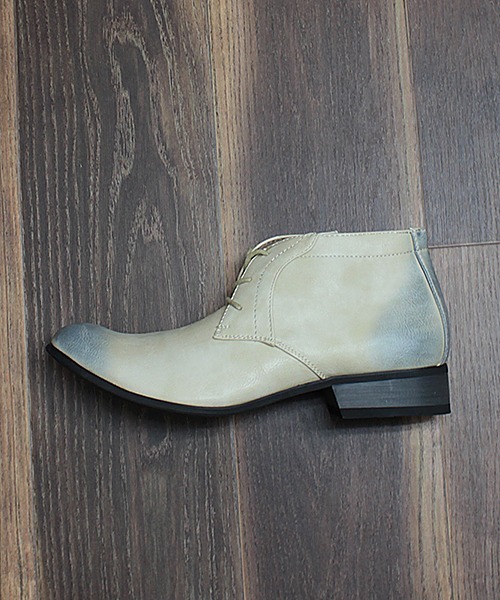 Dedes（デデス）の「Dedes / サイドジップチャッカブーツ (5146)ショートブーツ（ブーツ・メンズ・アイボリー/ブラック/グレー/ブラウン/ダークブラウン/ネイビー/キャメル/レッド・26.5cm/27.0cm/26.0cm/25.5cm/25.0cm）」の2枚目の写真