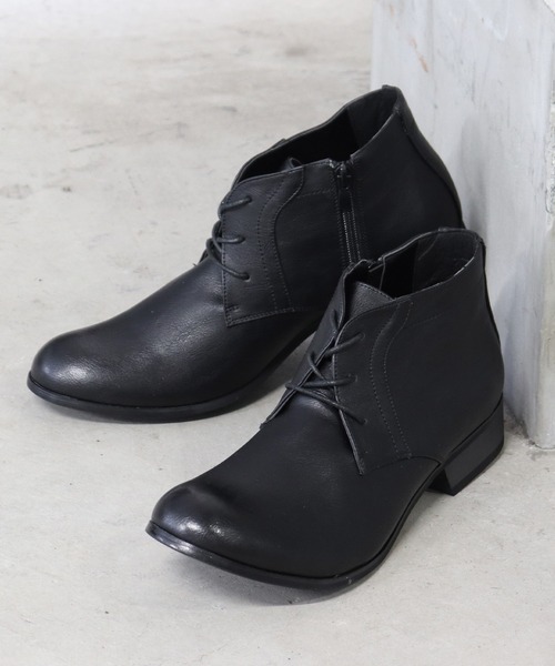 Dedes（デデス）の「Dedes / サイドジップチャッカブーツ (5146)ショートブーツ（ブーツ・メンズ・アイボリー/ブラック/グレー/ブラウン/ダークブラウン/ネイビー/キャメル/レッド・26.5cm/27.0cm/26.0cm/25.5cm/25.0cm）」の3枚目の写真