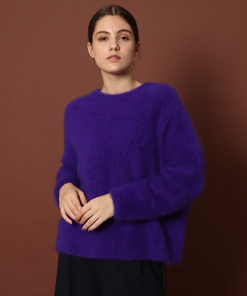 DRESSTERIOR（ドレステリア）の「◆【otonaMUSE/an・an11月号掲載】【WEB限定カラーあり】カシミヤファーニット（ニット/セーター・レディース・オフホワイト/グリーン/パープル系/ラベンダー・38/36）」の4枚目の写真