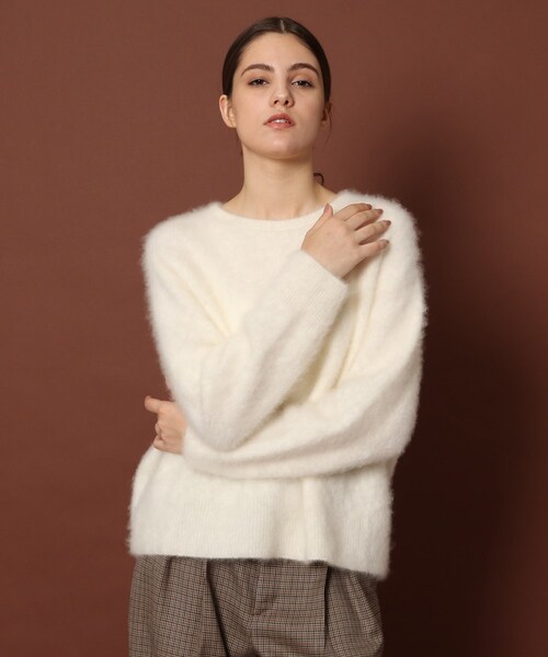 DRESSTERIOR（ドレステリア）の「◆【otonaMUSE/an・an11月号掲載】【WEB限定カラーあり】カシミヤファーニット（ニット/セーター・レディース・オフホワイト/グリーン/パープル系/ラベンダー・38/36）」の8枚目の写真