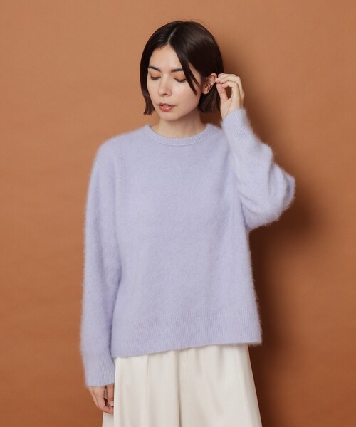 DRESSTERIOR（ドレステリア）の「◆【otonaMUSE/an・an11月号掲載】【WEB限定カラーあり】カシミヤファーニット（ニット/セーター・レディース・オフホワイト/グリーン/パープル系/ラベンダー・38/36）」の6枚目の写真