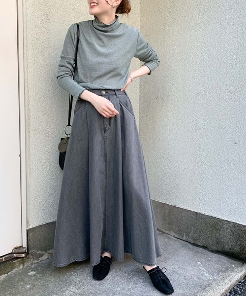 CIAOPANIC TYPY（チャオパニックティピー）の「ボーダー配色ステッチハイネックTee（その他トップス・レディース・ブラック/オレンジ/グリーン・ONE SIZE）」の12枚目の写真