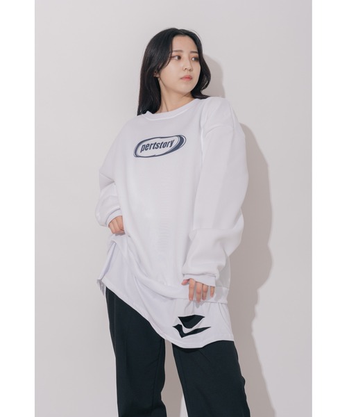 セール】オーバーサイズ カレッジロゴ 韓国 古着風 ストリート ルーズ