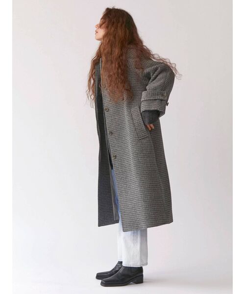 Ungrid（アングリッド）の「ステンカラーチェックコート（ステンカラーコート・レディース・ブラウン/グレー・SMALL/MEDIUM）」の13枚目の写真