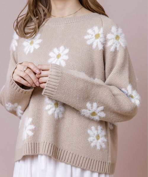 flower（フラワー）の「ブルーミングカーディガン（カーディガン/ボレロ・レディース・ベージュ/グレー・FREE）」の14枚目の写真