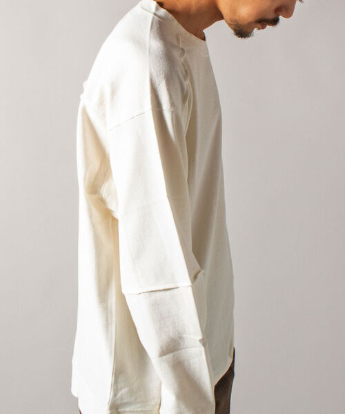 GLOSTER（グロスター）の「【GLOSTER/グロスター】インサイドアウト ロングスリーブTシャツ（Tシャツ/カットソー・メンズ・ホワイト/チャコールグレー/ブラウン・MEDIUM/LARGE）」の18枚目の写真