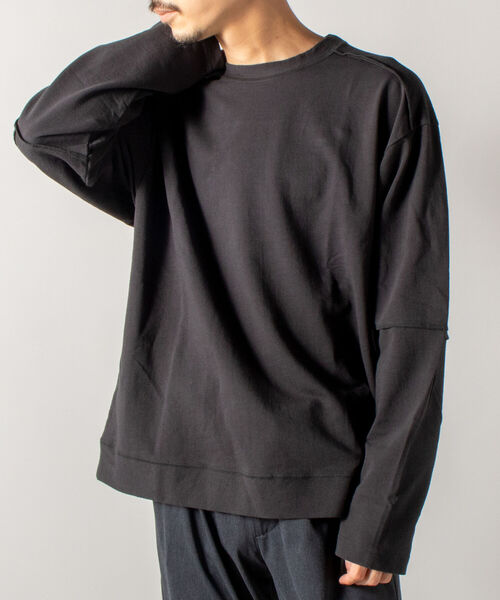 GLOSTER（グロスター）の「【GLOSTER/グロスター】インサイドアウト ロングスリーブTシャツ（Tシャツ/カットソー・メンズ・ホワイト/チャコールグレー/ブラウン・MEDIUM/LARGE）」の9枚目の写真