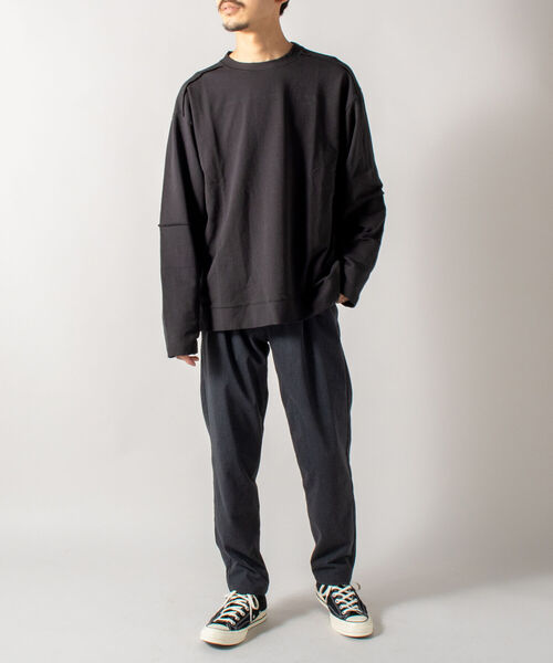 GLOSTER（グロスター）の「【GLOSTER/グロスター】インサイドアウト ロングスリーブTシャツ（Tシャツ/カットソー・メンズ・ホワイト/チャコールグレー/ブラウン・MEDIUM/LARGE）」の11枚目の写真