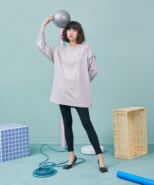 T出品 CONVERSE/コンバース 天竺メローデザインビッグシルエット長袖