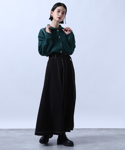 HARE(ハレ)の「ハンドステッチニットカーディガン(HARE)(カーディガン/ボレロ・レディース・ホワイト/ブラック/グリーン・FREE)」の18枚目の写真