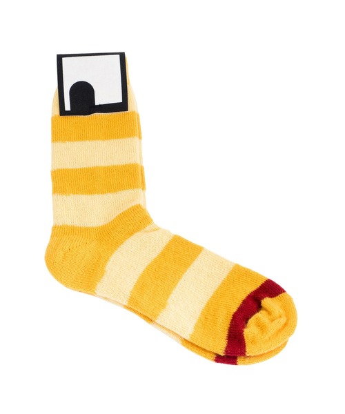 PHINGERIN（フィンガリン）の「PHINGERIN MOHAIR SOCKS BD (PD-212-FA-141)（ソックス/靴下・メンズ・ホワイト×ブラック/ブルー系その他/イエロー系その他・FREE）」の3枚目の写真