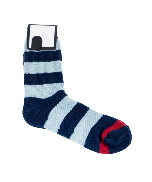 PHINGERIN（フィンガリン）の「PHINGERIN MOHAIR SOCKS BD (PD-212-FA-141)（ソックス/靴下・メンズ・ホワイト×ブラック/ブルー系その他/イエロー系その他・FREE）」の5枚目の写真