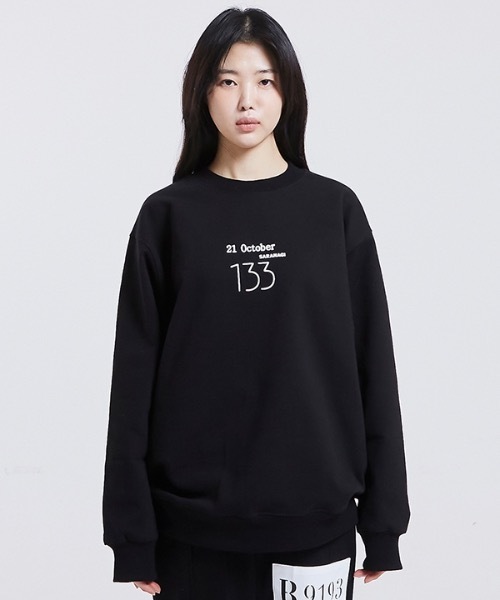SARANAGI(サラナギ)の「【SARANAGI 】133スウェットシャツ / 133 SWEATSHIRTS(スウェット・レディース・ブラック/グレー・MEDIUM/LARGE)」の1枚目の写真