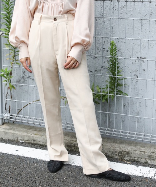 ap retro(アプレトロ)の「スリットスラックスパンツ<セミフレア>(スラックス・レディース・ブラック/ピンク/グリーン/アイボリー・FREE)」の17枚目の写真